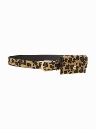 LEOPARD PRINT POCKET BUCKLE BELT For Music Festival/Live House Party/Clubbing