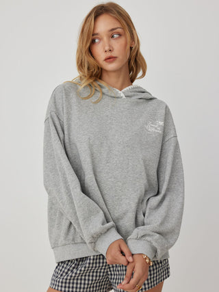 Cotton-blend Terry Slogan Oversized Hoodie