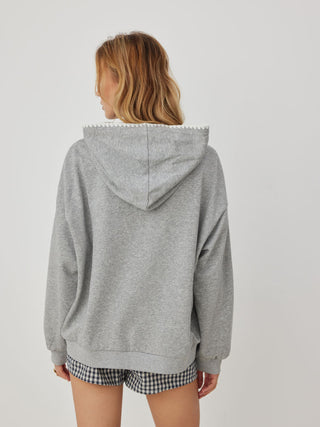 Cotton-blend Terry Slogan Oversized Hoodie
