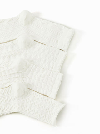 4 PAIRS CRIMPED TRIM CREW SOCKS SET
