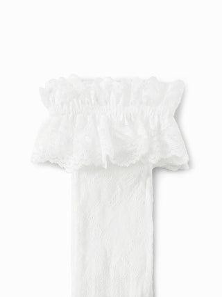 LACE TRIM OVER THE CALF SOCKS