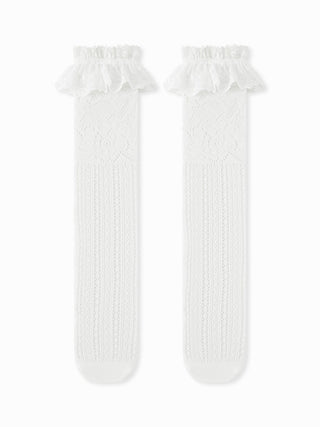 LACE TRIM OVER THE CALF SOCKS