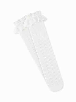 LACE TRIM OVER THE CALF SOCKS