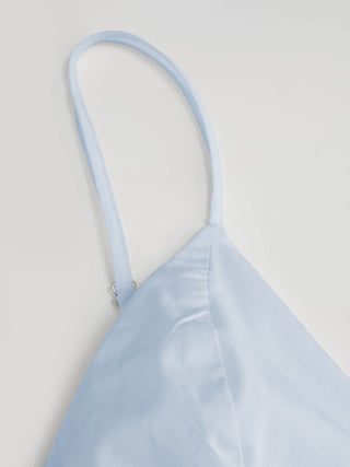 Cotton V-neck A-line Midi Dress