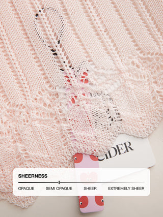 Knit Textured V-neck Bell Sleeve Cardigan