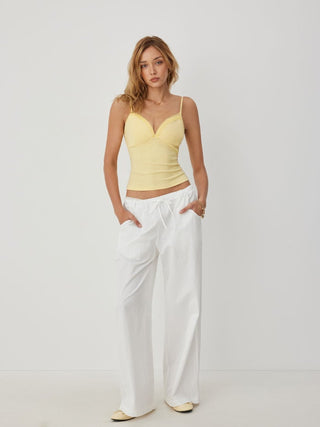 V-Neck Lace Trim Cami Top