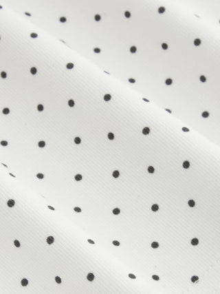 Cotton-blend Polka Dot Scoop Neckline Lace Trim Cami Top