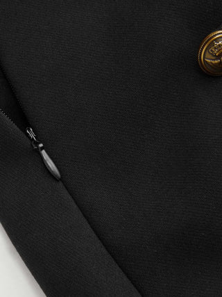 Woven Low Rise Metal Detail A-line Mini Skirt For Daily Casual Work