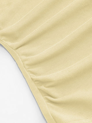 Cotton-blend Ruched Short Sleeve Tee
