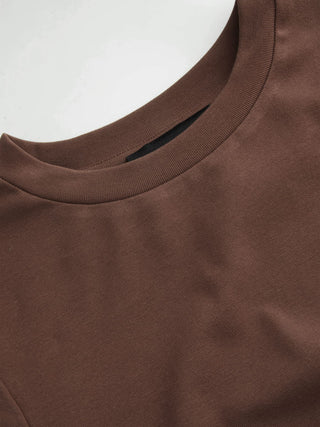 Cotton-blend Ruched Short Sleeve Tee
