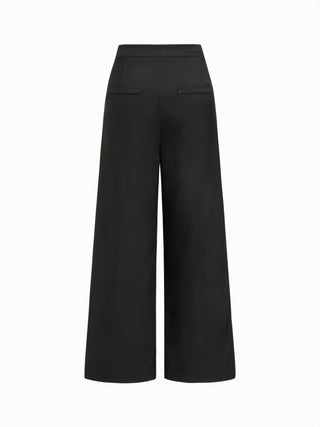 Mid Rise Wide Leg Trousers with Buckle