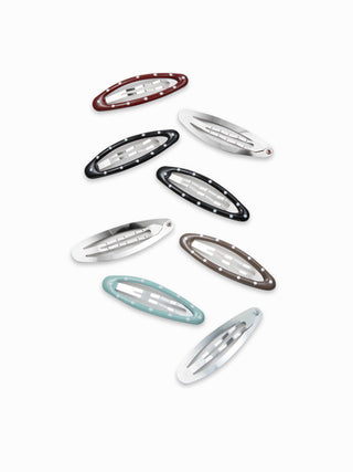 8PCS POLKA DOT HAIR CLIP SET For Picnic