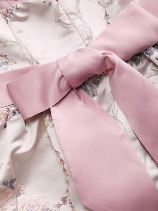 Jacquard Jacquard Floral Bandeau Bowknot Bubble Maxi Dress For Date Wedding