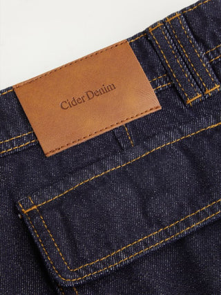 Denim Low Rise Washed Metal Detail Cargo Shorts