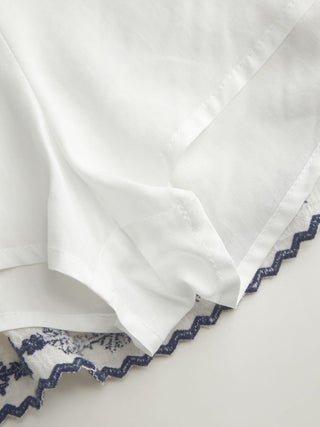 Cotton-blend Mid Rise Embroidery Tiered Ruffle Mini Skirt