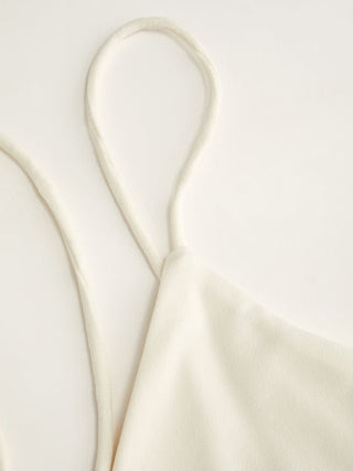 V-neck Criss Cross Ruched Drawstring Slim Cami Top