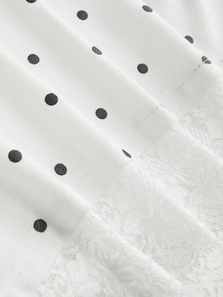 Cotton V-Neck Lace Panel Tank Top