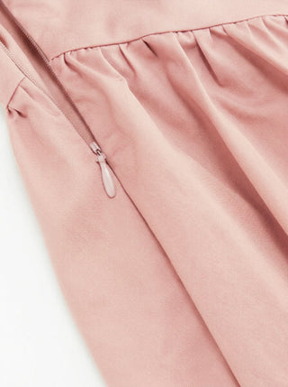 Cotton Scoop Neckline A-line Midi Dress