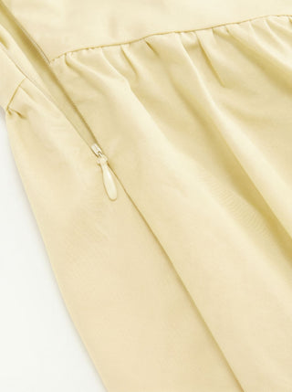 Cotton Scoop Neckline A-line Midi Dress