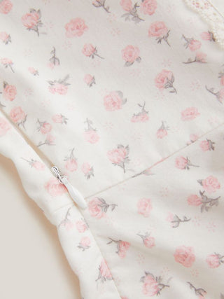 Crop Top Summer Tops Summer Tops Cute Tops Cute Summer Top Woven Cotton-blend Floral Square Neck Puff Sleeve Lace Trim Bowknot Peplum Blouse For Daily Casual Picnic