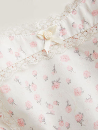 Crop Top Summer Tops Summer Tops Cute Tops Cute Summer Top Woven Cotton-blend Floral Square Neck Puff Sleeve Lace Trim Bowknot Peplum Blouse For Daily Casual Picnic