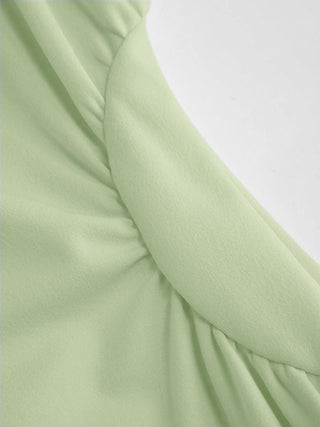 Scoop Neck Ruched A-line Midi Dress