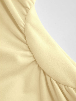 Scoop Neck Ruched A-line Midi Dress
