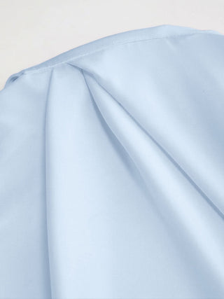 Satin Stand Collar Ruched Short Sleeve Bodysuit
