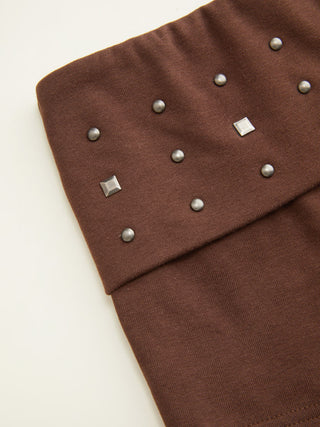 Cotton-blend Low Rise Metal Detail Micro Shorts