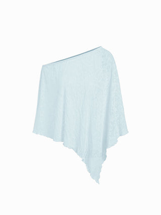 Chiffon Asymmetrical Hem Poncho Top