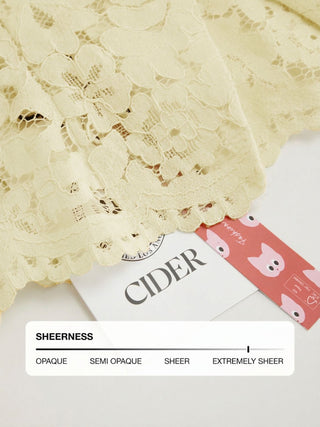 Lace Mandarin Collar Guipure Split Tank Top