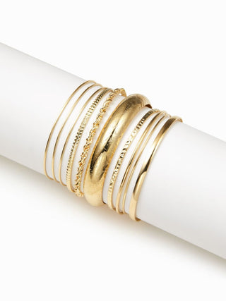 10PCS TWISTED & TEXTURED BRACELET SET For Music Festival/Live House Party/Clubbing Vacation
