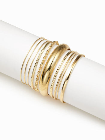 10PCS TWISTED & TEXTURED BRACELET SET For Music Festival/Live House Party/Clubbing Vacation