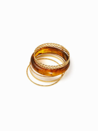 5PCS MARBLE PATTERN & TEXTURED BRACELET SET For Music Festival/Live House Party/Clubbing