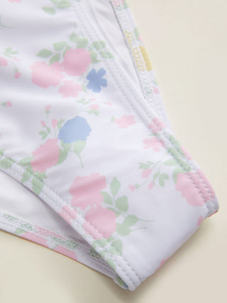 Jersey Sweetheart Floral Shell Detail Ruffle Underwire Low Rise Bikini Set For Swimming Pool Beach