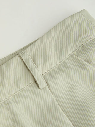 Two Piece Sets Woven Solid Shirred Tube Top & High Waist Pants Set For Daily Casual Exhibition Coffee Shop