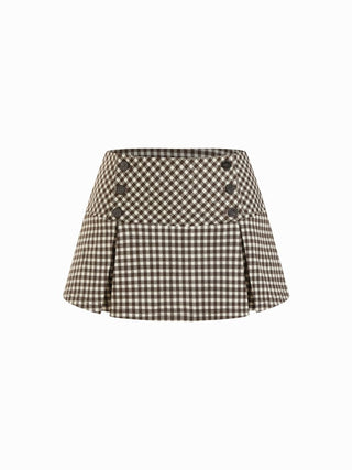 Low Rise Pleated Mini Skort