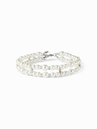 FAUX PEARL & RHINESTONE DECOR LAYERED CHOCKER NECKLACE For Date Party/Clubbing Wedding