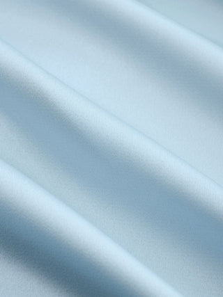 Satin Cowl Neck Solid Ruffle Hem Maxi Dress