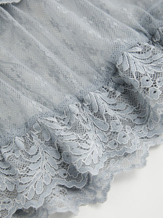 V-neck Lace Panel Oversized Drawstring Bloomer Jumpsuit