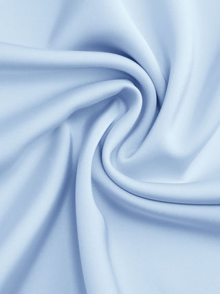 Satin Boat Neck Bell Sleeve Asymmetrical Blouse