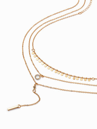 GEMSTONE DECOR LAYERED NECKLACE For Date Party/Clubbing Wedding