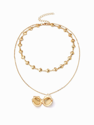 SHELL PENDANT LAYERED NECKLACE For Music Festival/Live House Vacation Beach