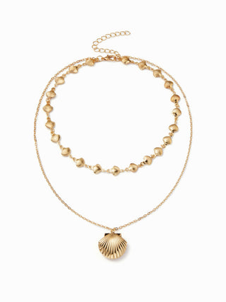 SHELL PENDANT LAYERED NECKLACE For Music Festival/Live House Vacation Beach