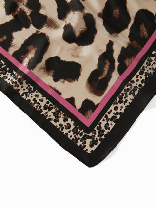 LEOPARD PRINT SQUARE HEADSCARF