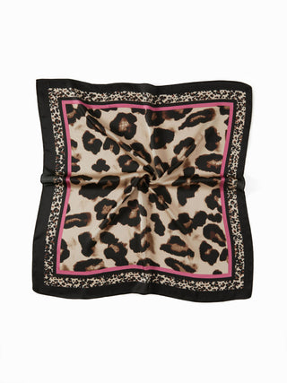 LEOPARD PRINT SQUARE HEADSCARF