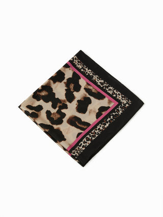 LEOPARD PRINT SQUARE HEADSCARF