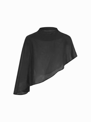 Satin High Neck Cape Sleeve Maxi Dress