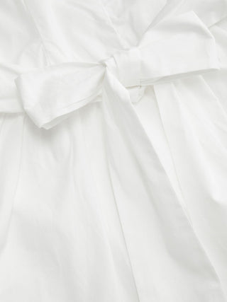 Cotton-blend Square Neck Lace Trim Bowknot Flared Maxi Cami Dress