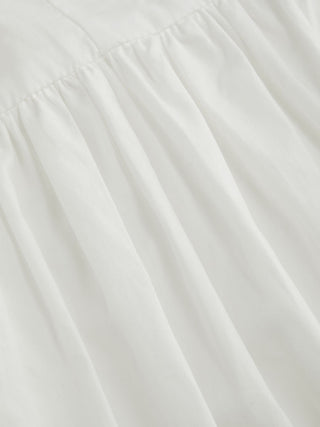 Cotton-blend Square Neck Flared Maxi Dresses